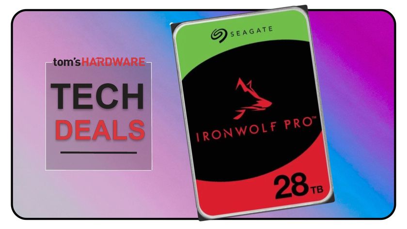 Tech Deals cover image featuring a Seagate Ironwolf Pro HDD with 28TB capacity
