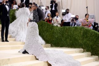 Simone Biles attends The 2021 Met Gala Celebrating In America: A Lexicon Of Fashion at Metropolitan Museum of Art on September 13, 2021 in New York City.