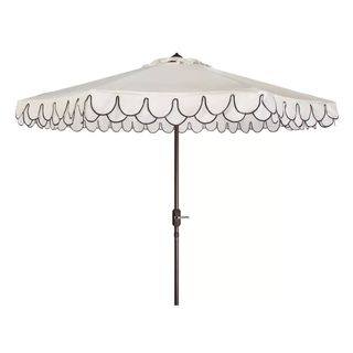 UV Resistant Elegant Valance 9Ft Auto Tilt Patio Outdoor Umbrella - Safavieh