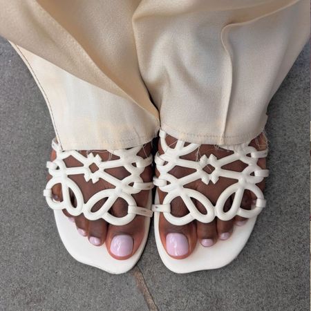 A photo of feet in Loewe sandals