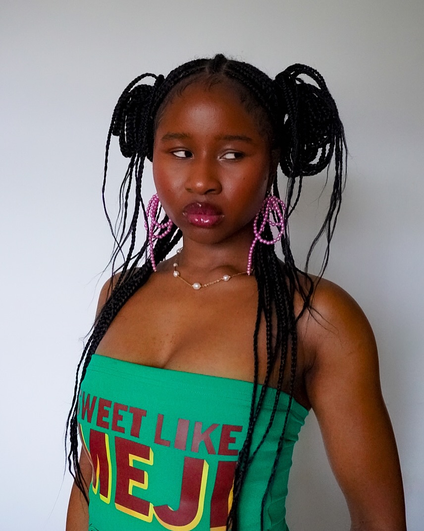 woman with braids in a bun