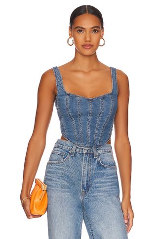 Denim Corset Bustier