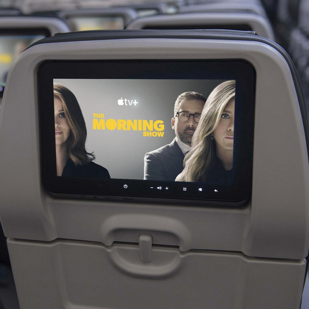 Air Canada screen showing Apple TV+