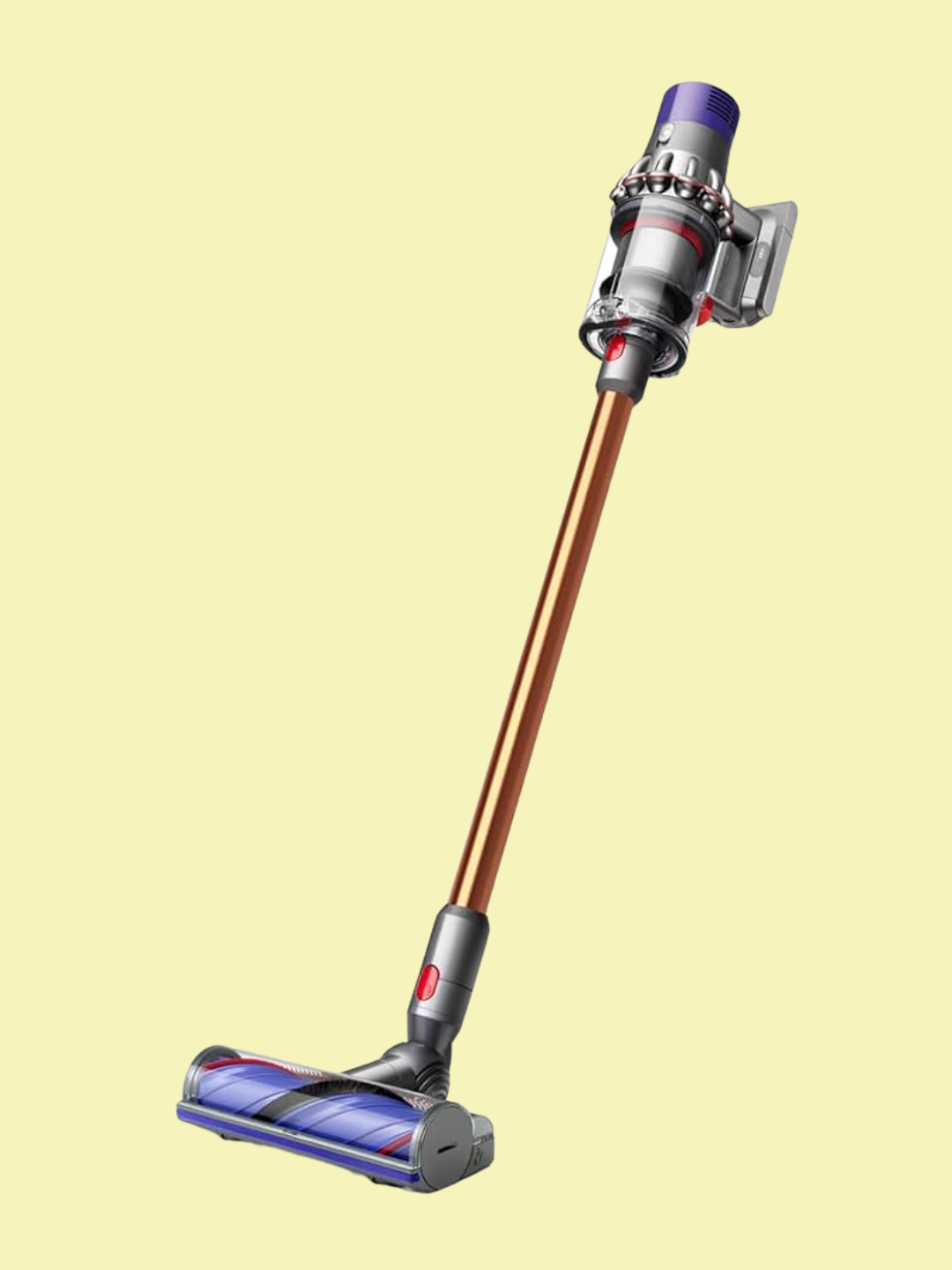 A purple Dyson vacuum