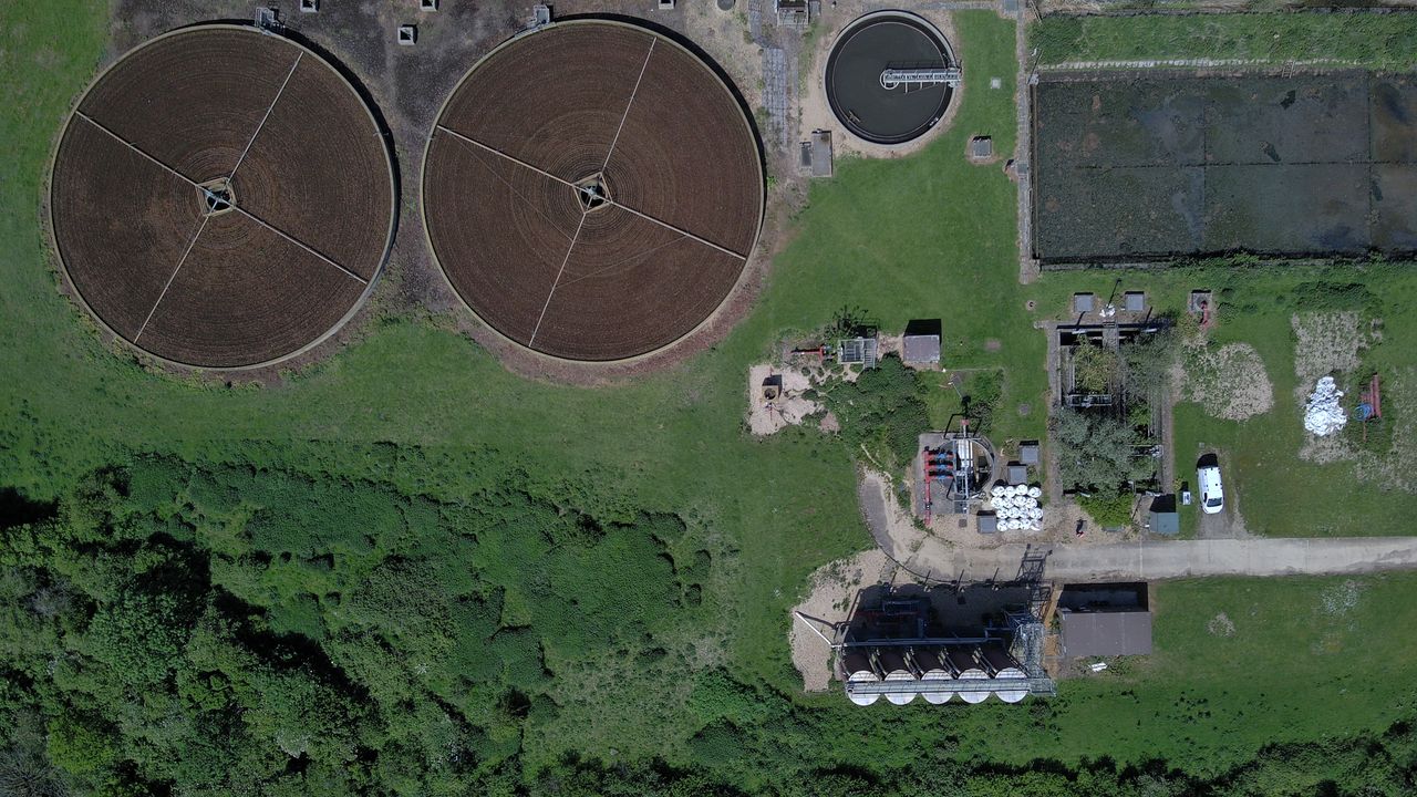 Photo of a water treatment facility taken with the Holy Stone Sirius HS900
