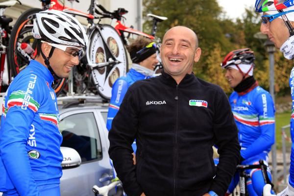 Bettini seemed relaxed but will he be laughing on Sunday?