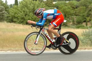 Janez Brajkovic (Radioshack) took the time trial win and overall lead.