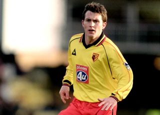 Richard Johnson playing for Watford against Sheffield Wednesday, 2000