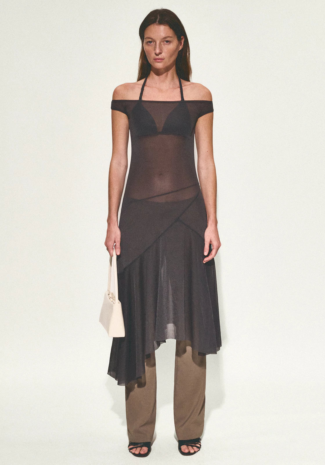 Hailey Off-Shoulder Dress - Dark Gray / Xs