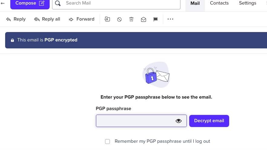 امضای StartMail PGP