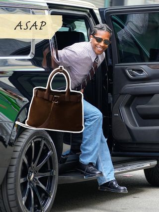 A$AP Rocky with Prada bag