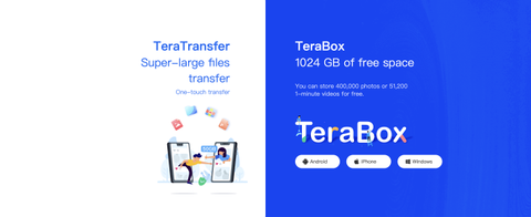 TeraBox website screenshot