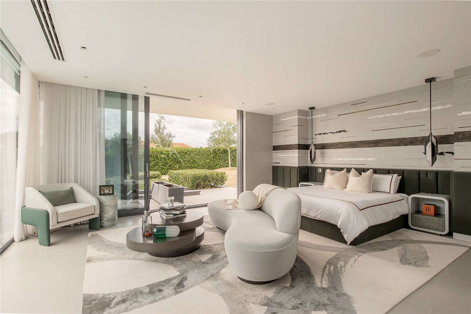 A very contemporary bedroom in Essex