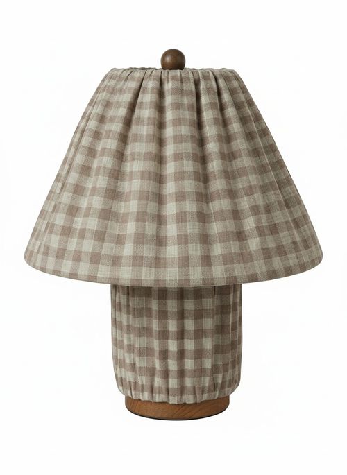 Full Pleat Gingham Table Lamp