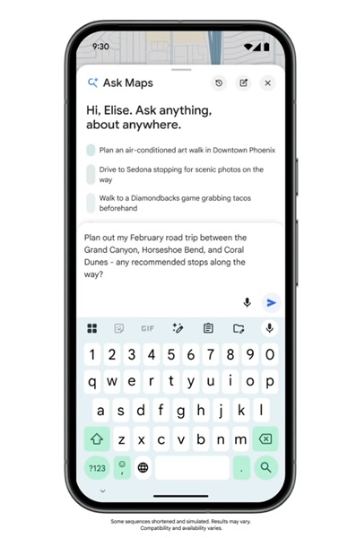 Ask Maps is like an AI chatbot present in Google Maps, capable of helping users with finding places to eat or to go.