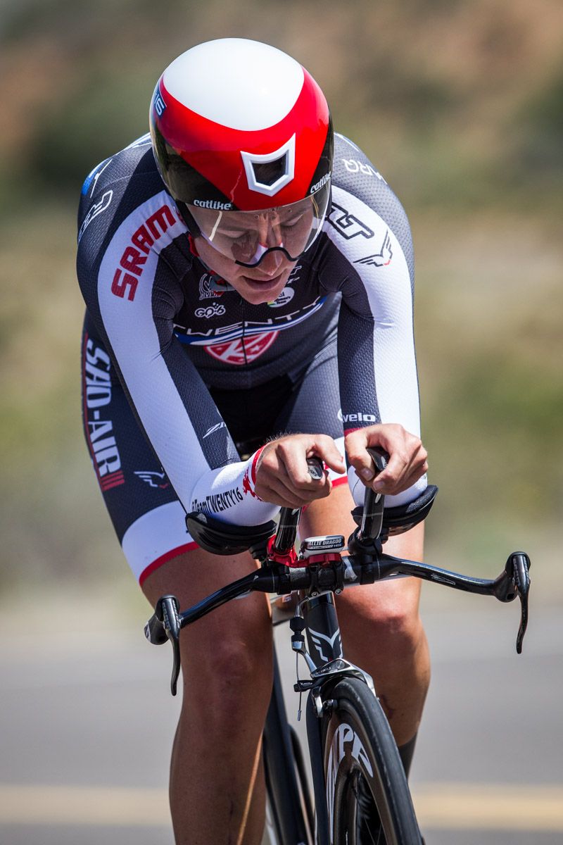 Allie Dragoo (Twenty 16) keeps her head down on the way to her third place.