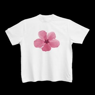 MerchByWEARIT, Pink Hibiscus Baby Tee