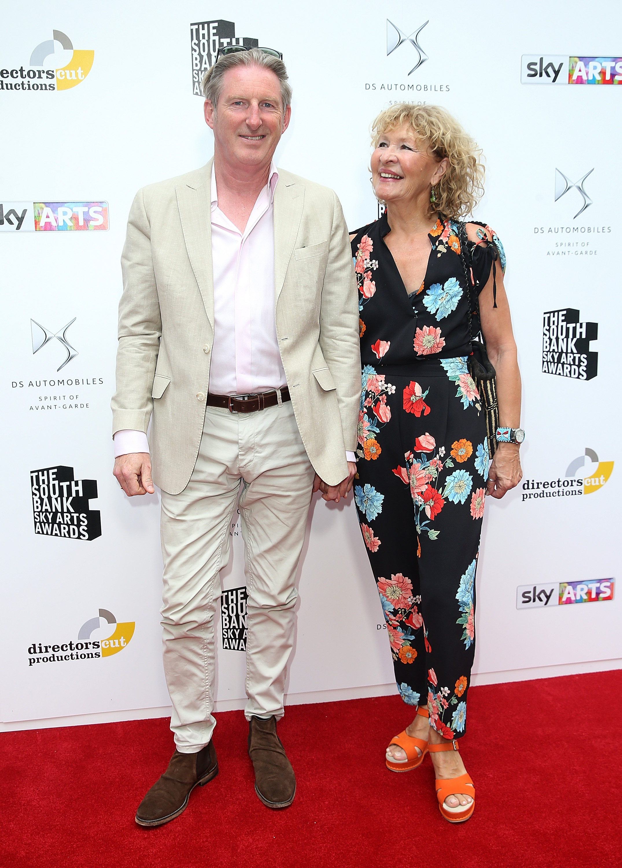 Adrian Dunbar with his wife Anna.