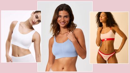 3 models wearing sleep bras
