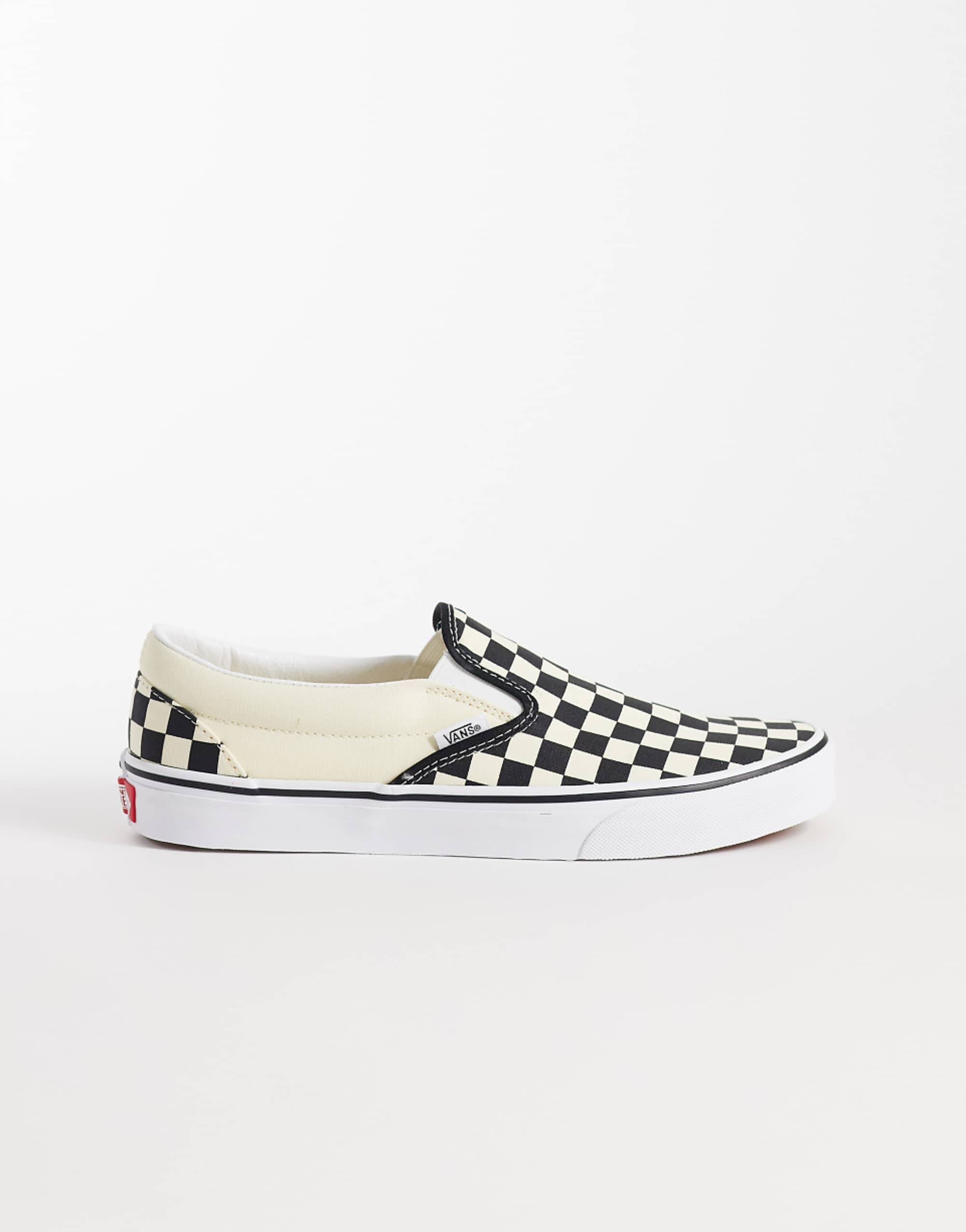 Vans Slip-On Checkerboard Trainers in Black and White