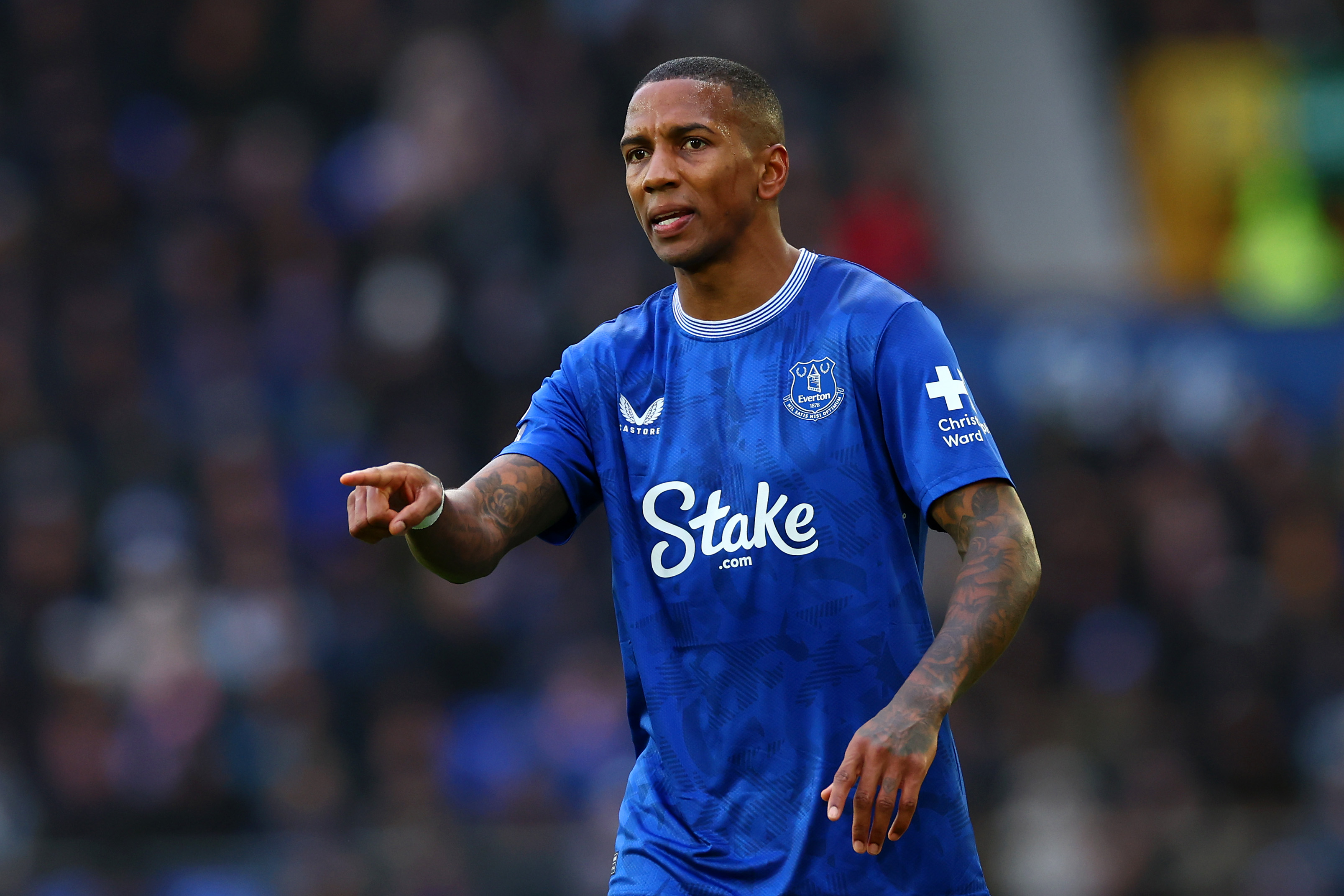 Ashley Young in action for Everton