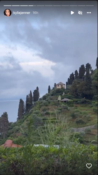 Italy hillside on Kylie Jenner's Instagram