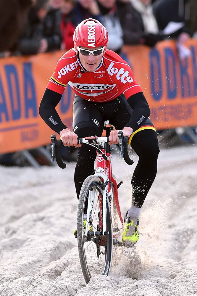 Andre Greipel (Ger) in the sand pit