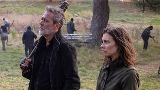 Jeffrey Dean Morgan as Negan and Lauren Cohan as Maggie in "The Walking Dead: Dead City" season 3