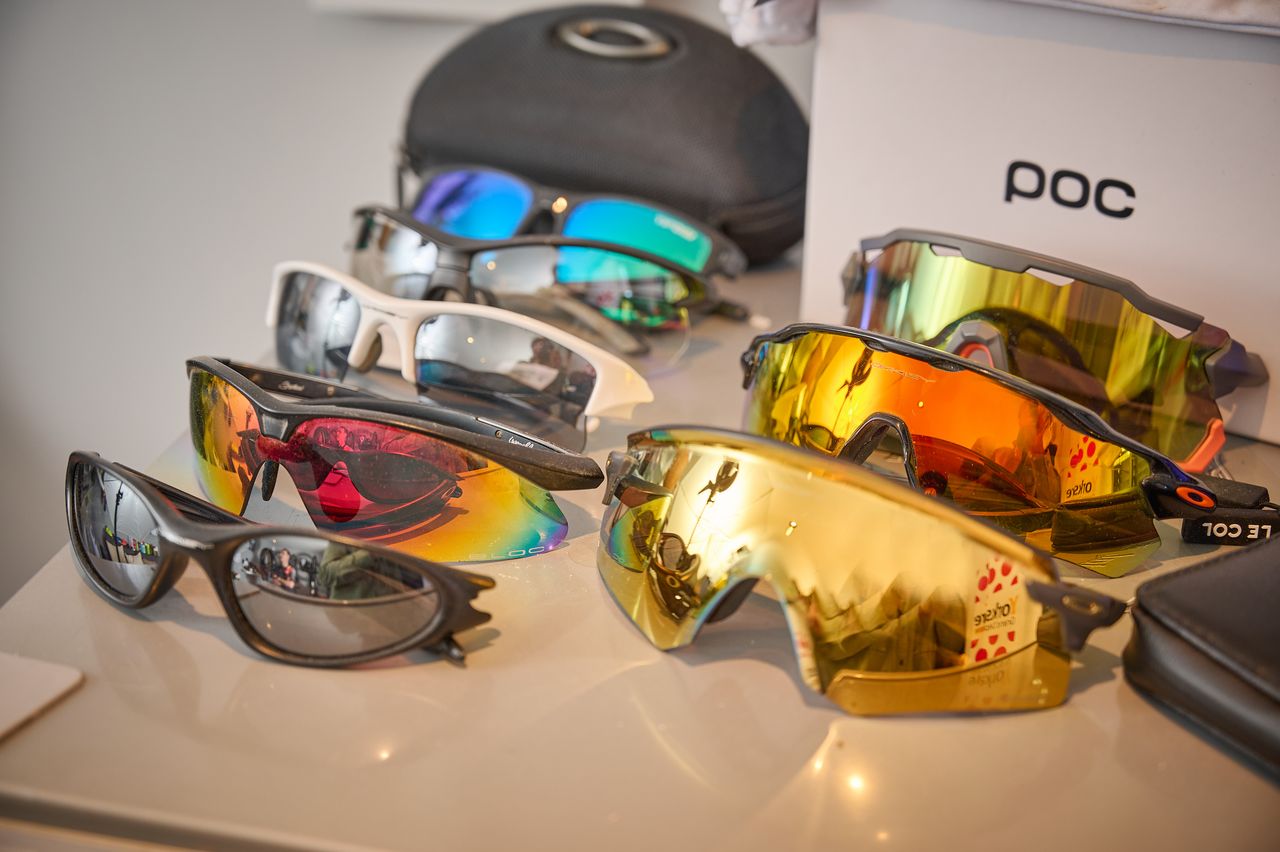 David Rhead's vast collection of sunglasses