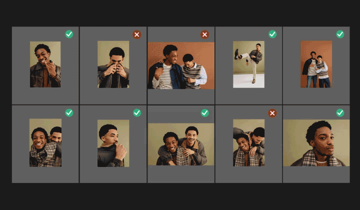 A GIF of the assisted culling process in Adobe Lightroom