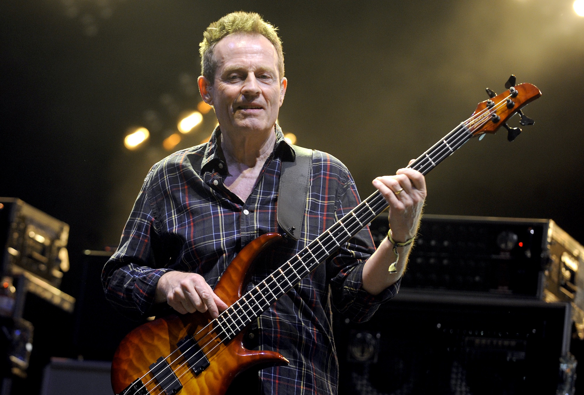 John Paul Jones performs onstage with Them Crooked Vultures at the Empire Polo Fields in Indio, California on April 16, 2010