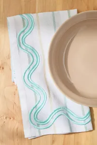 Anthropologie Madeline Striped Embroidered Napkins, Set of 2 Anthropologie Madeline Striped Embroidered Napkins, Set of 2