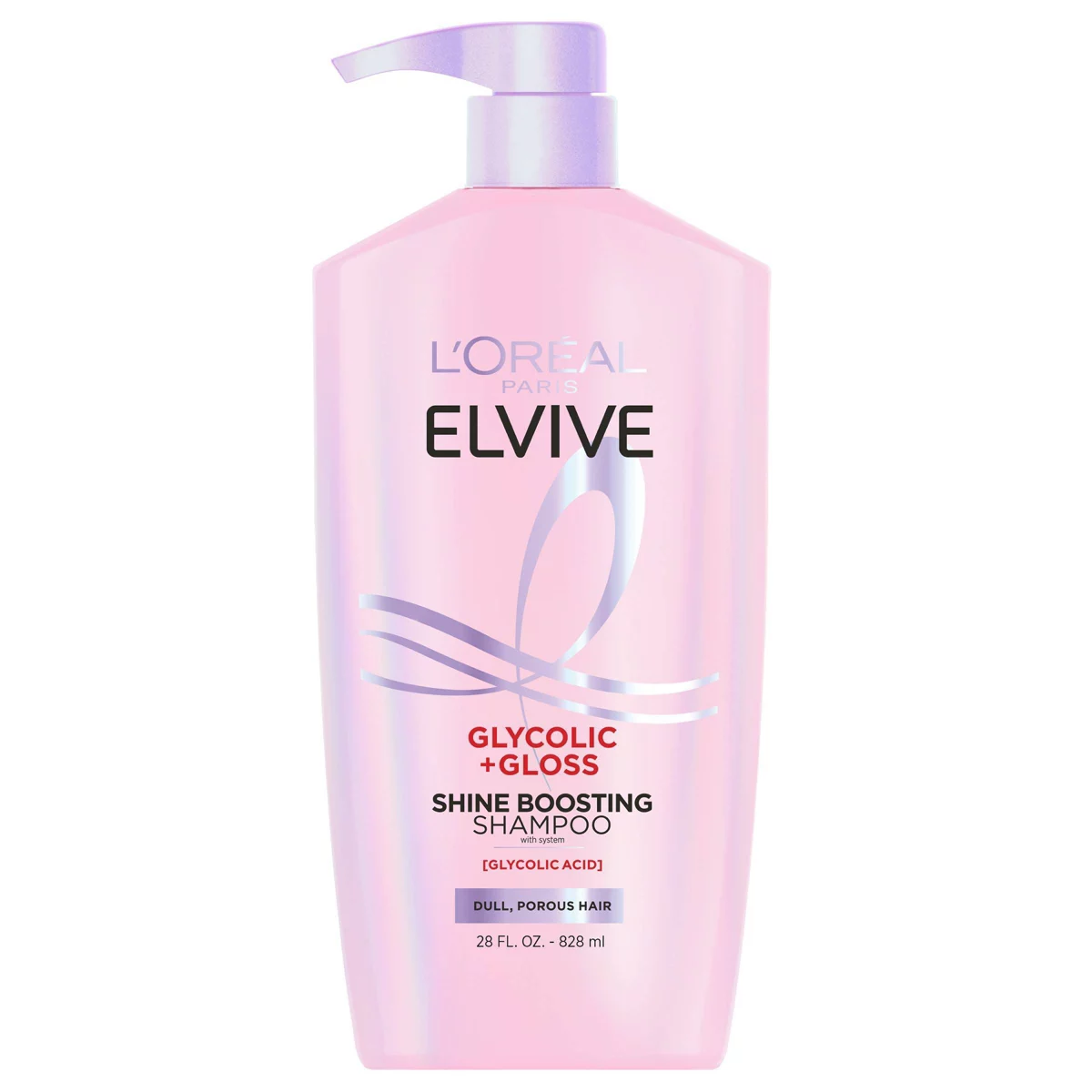 Lu0026#39;oreal Paris Elvive Glycolic Gloss Shine Boosting Shampoo - 28 Fl Oz: Daily Use, Grapefruit, Jasmine, Paraben-Free