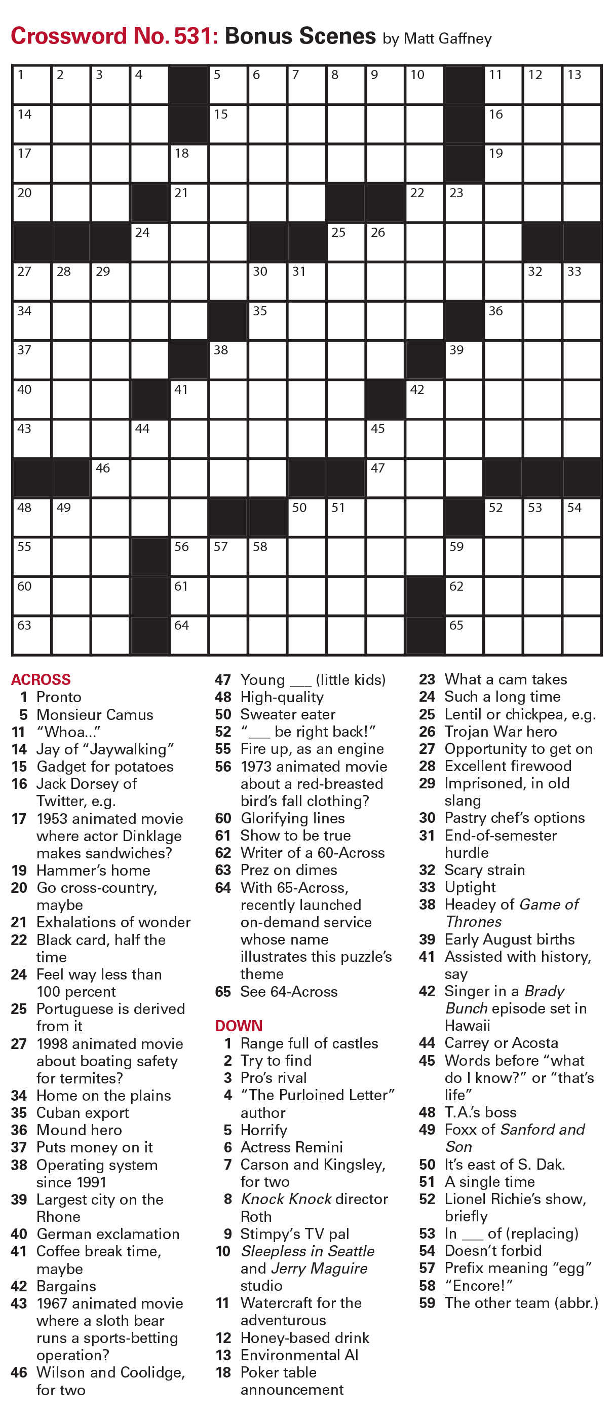 Crossword puzzle