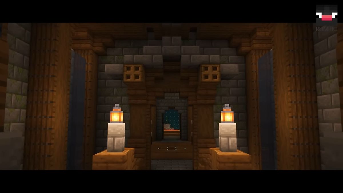 Minecraft builds - a sprawling underground base by Reimiho