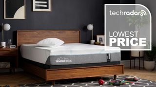 Tempur-Adapt mattress with Lowest Price graphic overlaid