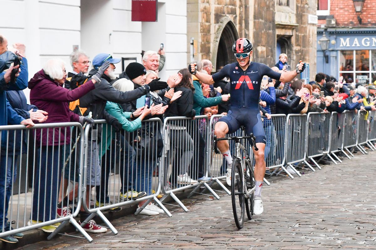 Picture by Will Palmer/SWpix.com - 17/10/2021 - Cycling - Men's National Road Championships - Rapha Lincoln GP - Lincoln, England - INEOS Grenadiers's Ben Swift wins the Men's National Road Championships in Lincoln.
