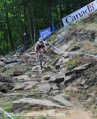 The rock garden is one of the most difficult sections of the cross-country course
