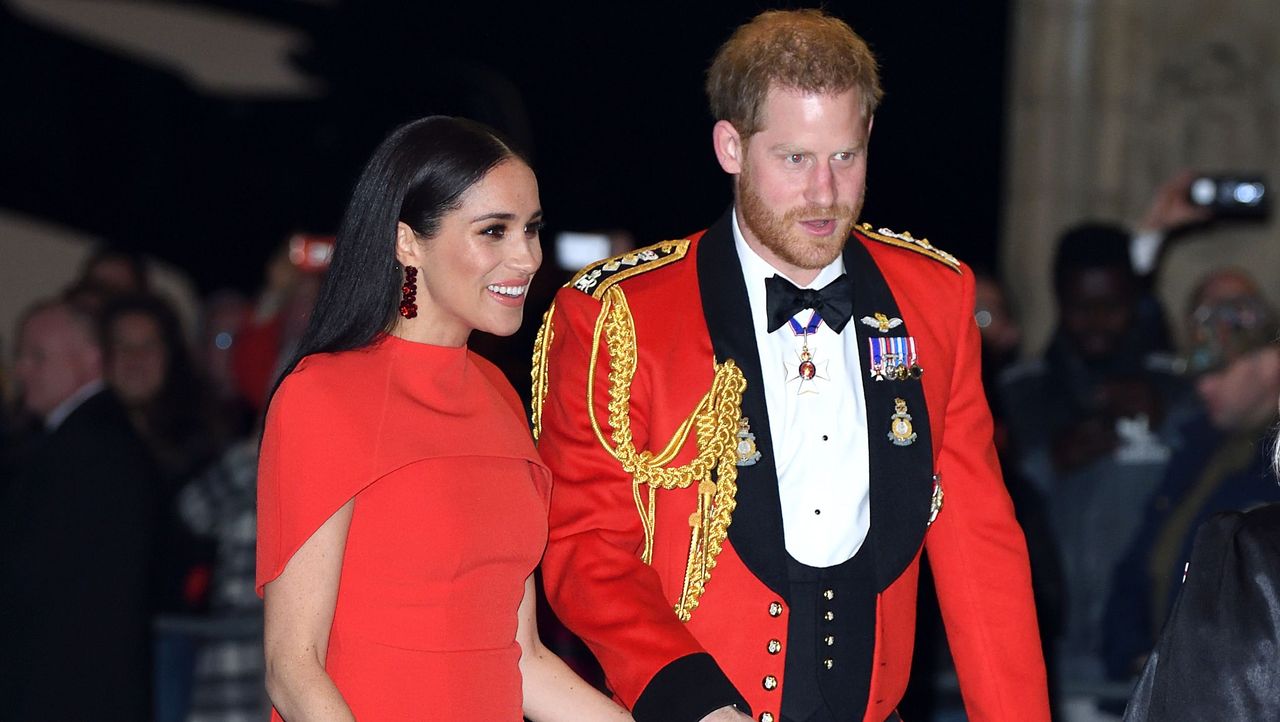 london, england march 07 prince harry, duke of sussex and meghan, duchess of sussex attend the mountbatten festival of music at royal albert hall on march 07, 2020 in london, england photo by karwai tangwireimage