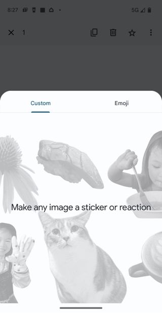Custom emoji drawer in Google Messages