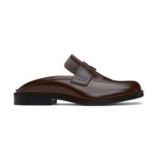 Brown Tabi City Loafer Mules