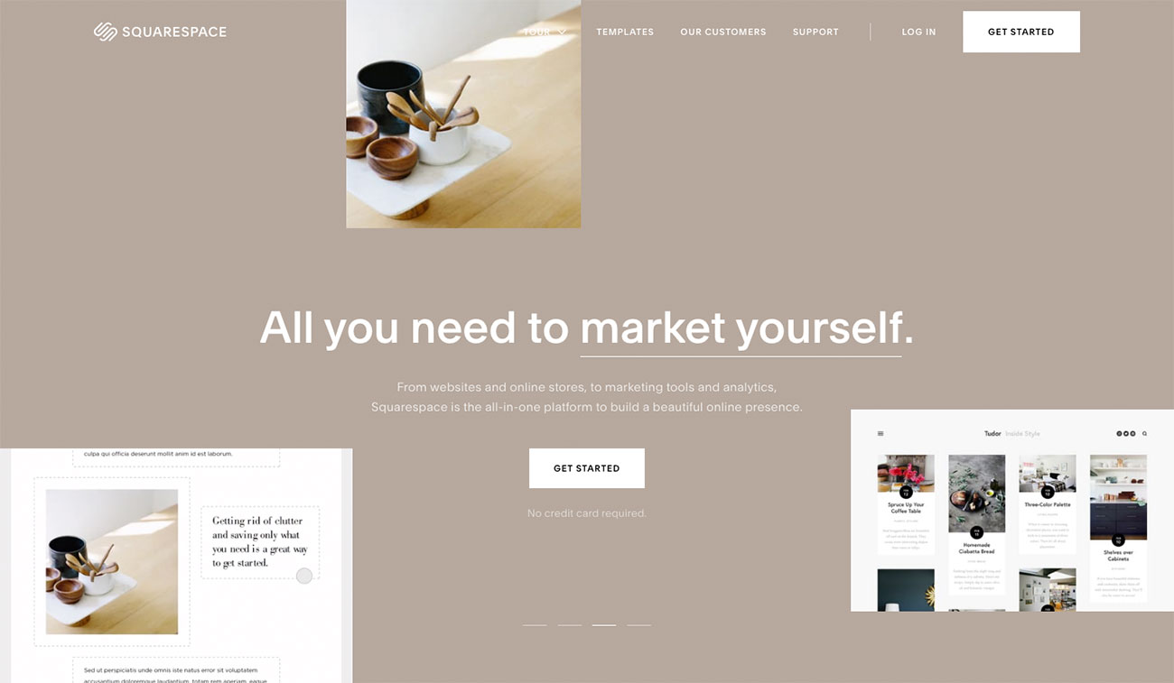 Choose a website builder: SquareSpace