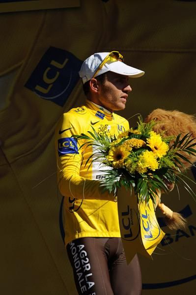 Rinaldo Nocentini (AG2R La Mondiale) is becoming a familiar sight in yellow.