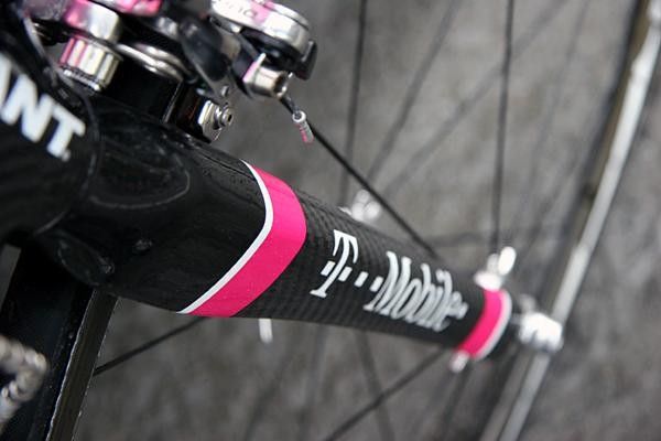 The fork on the T-Mobile TT bikes is not dissimilar to that used on their TCR Advanced road machines.