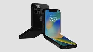 Un iPhone plegable no oficial por delante y por detrás