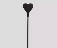 Bondage Boutique Black Skip a Beat Silicone Heart Riding Crop - £12.99, Lovehoney