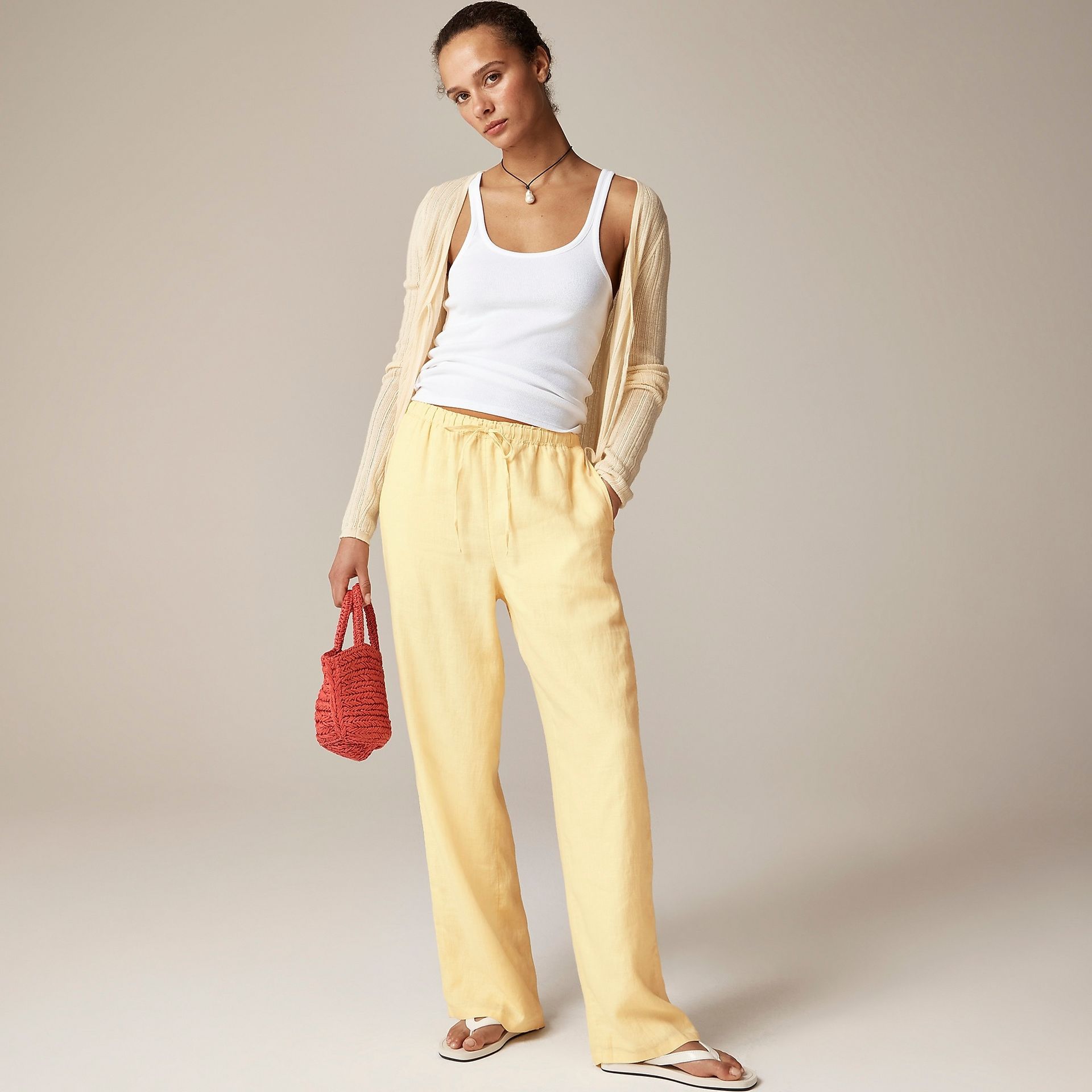 J.Crew, New Soleil Pant in Embroidered Linen