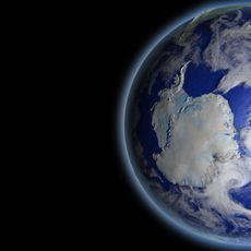 Globe with Antarctica