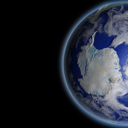 Globe with Antarctica