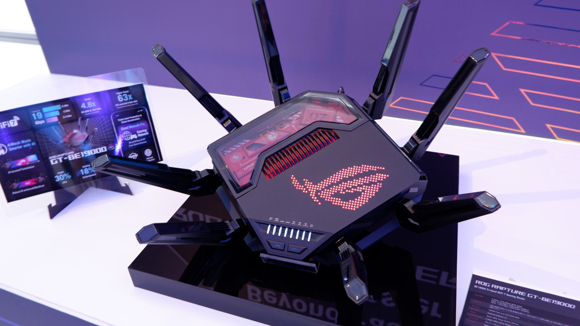 Asus модифицировала свой чудовищный маршрутизатор BE19000 Wi-Fi 7 с помощью ROG, сделав его более таргоидным, чем когда-либо прежде.